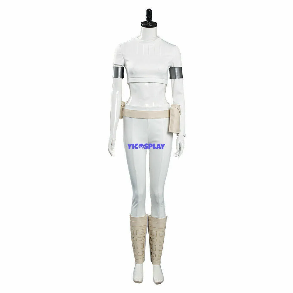 Padme Amidala White Ripped Outfit Halloween Suit Cosplay Costume