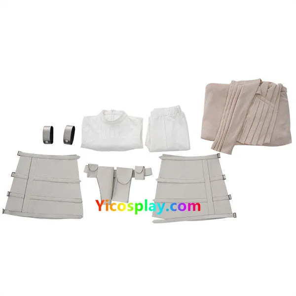 Padme Costume Amidala Clone Wars White Battle Outfit for Adults