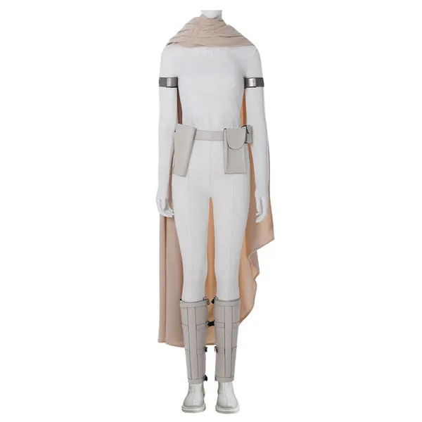 Padme Costume Amidala Clone Wars White Battle Outfit for Adults