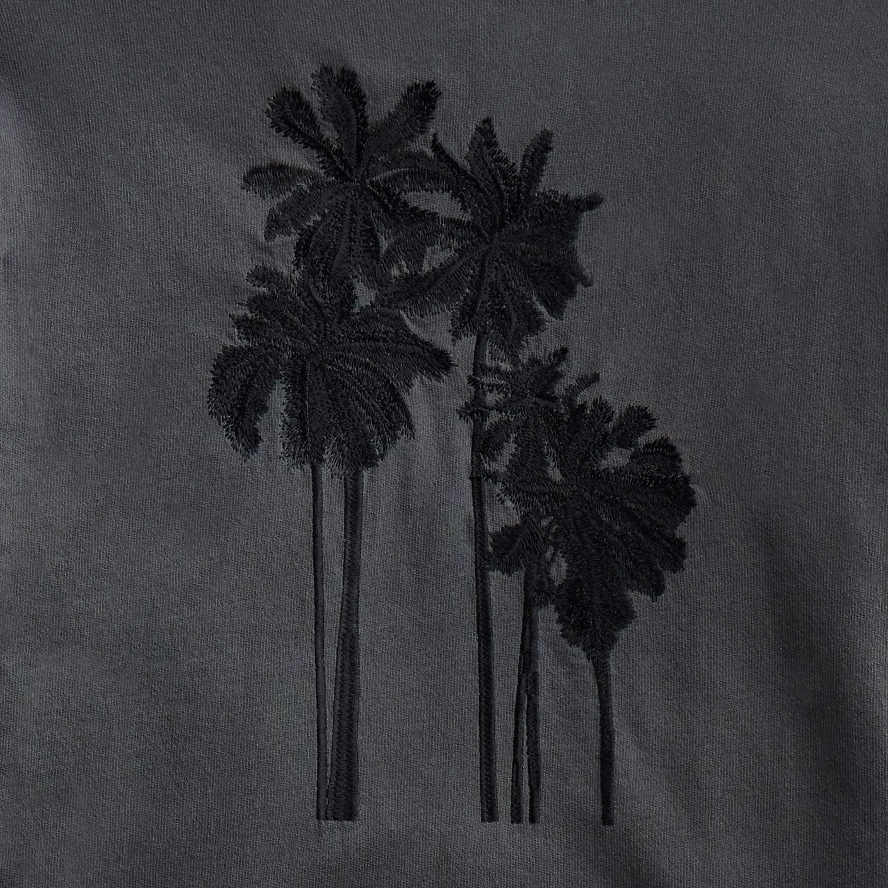 Palm Tree Embroidered Sweatshirt - Magma/Black