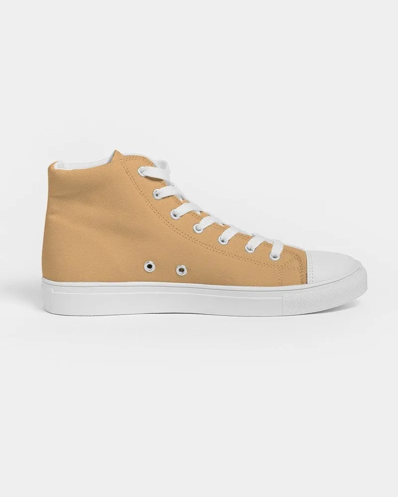 Pastel Orange Men's High-top Canvas Sneakers | Men's | Bright Pastel Orange | C0M30Y60K0