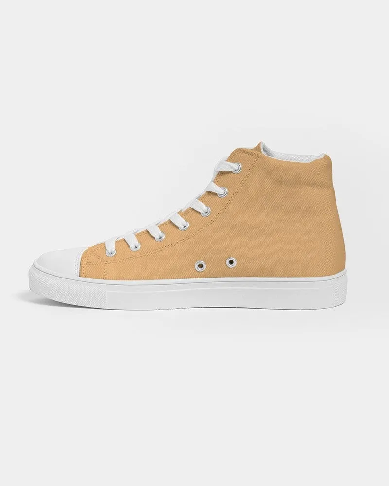 Pastel Orange Men's High-top Canvas Sneakers | Men's | Bright Pastel Orange | C0M30Y60K0