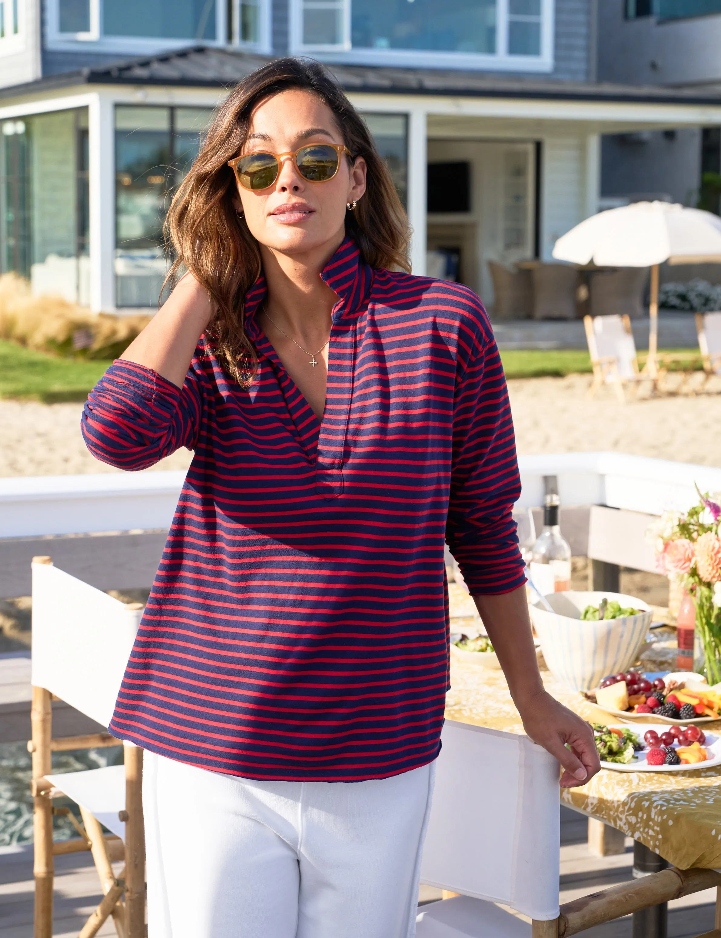 PATRICK Red and Navy French Stripe, Heritage Jersey