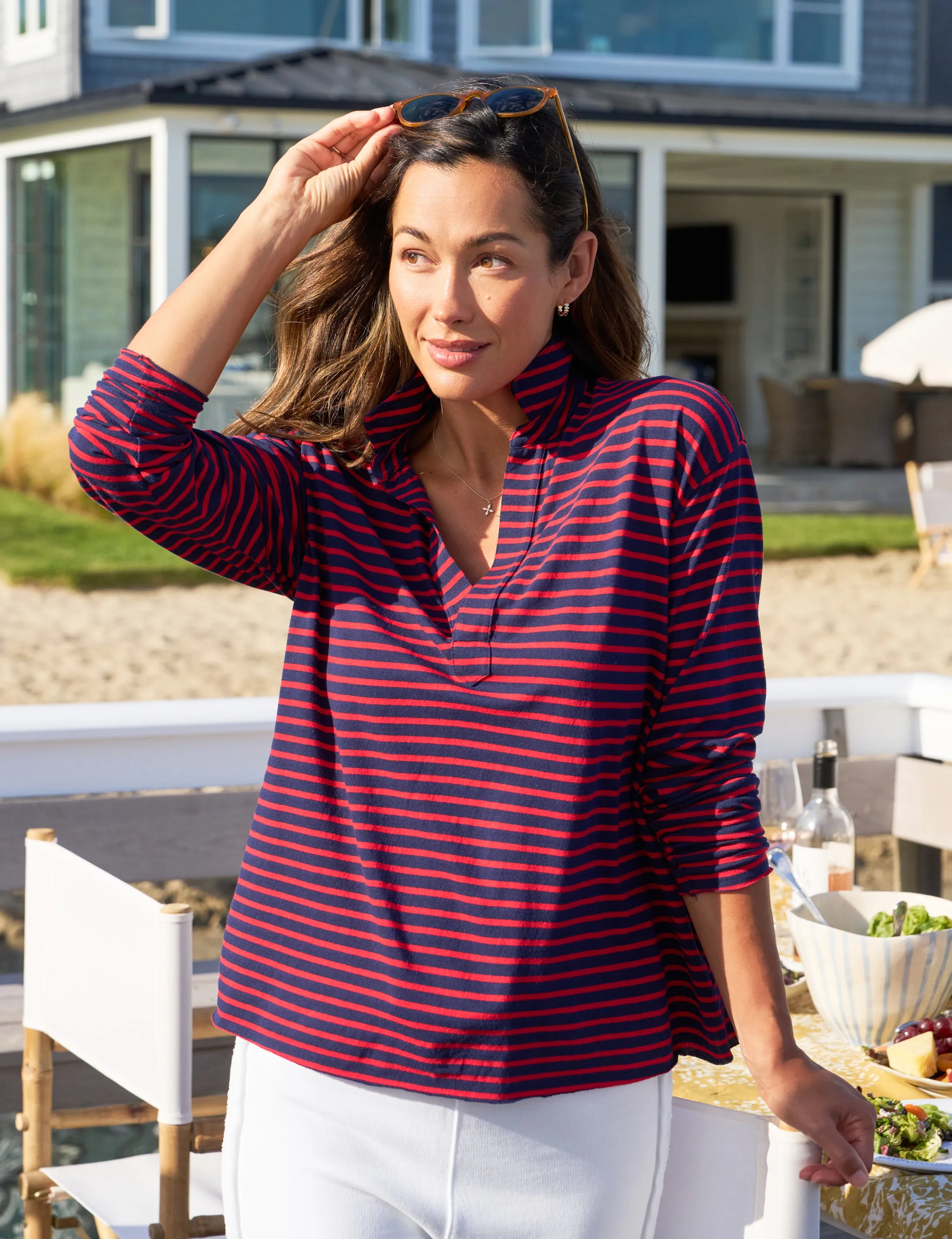 PATRICK Red and Navy French Stripe, Heritage Jersey