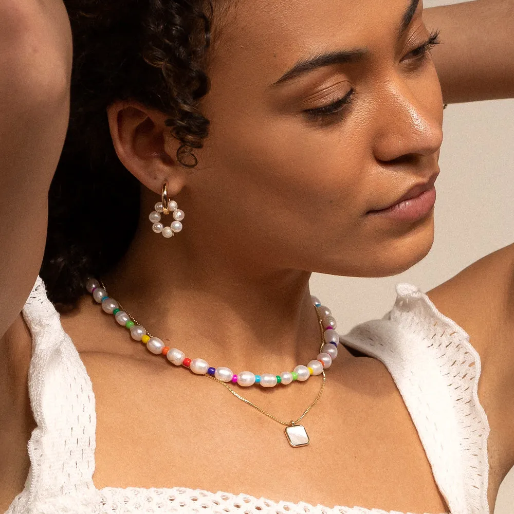 Pearl Necklace With Color