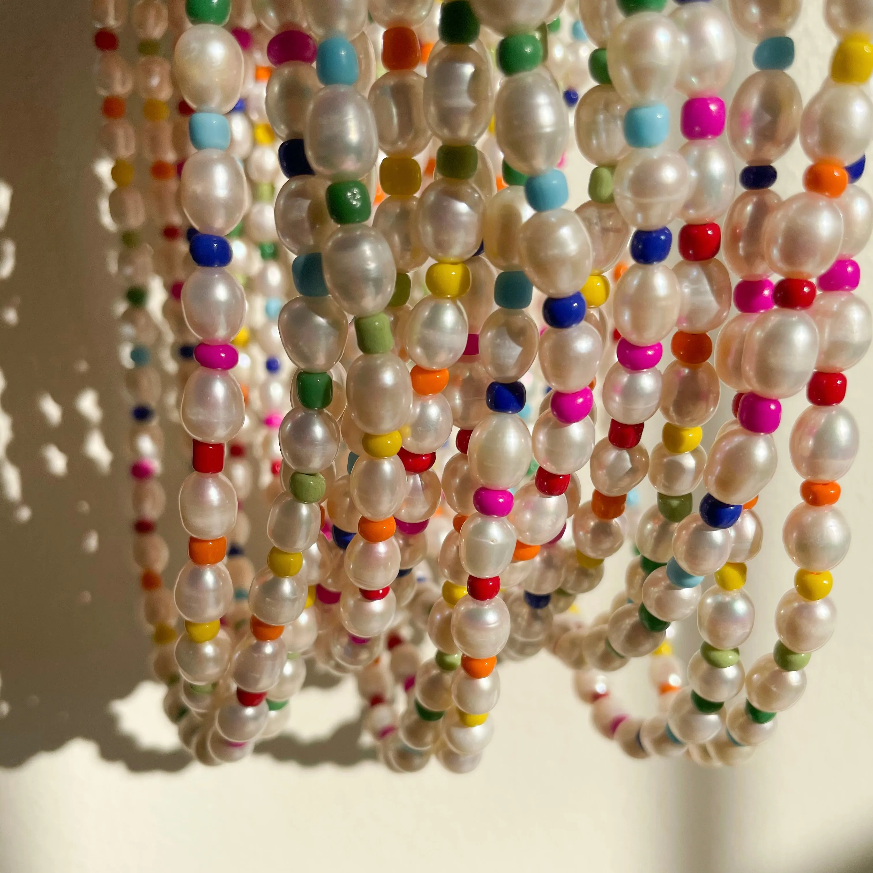 Pearl Necklace With Color