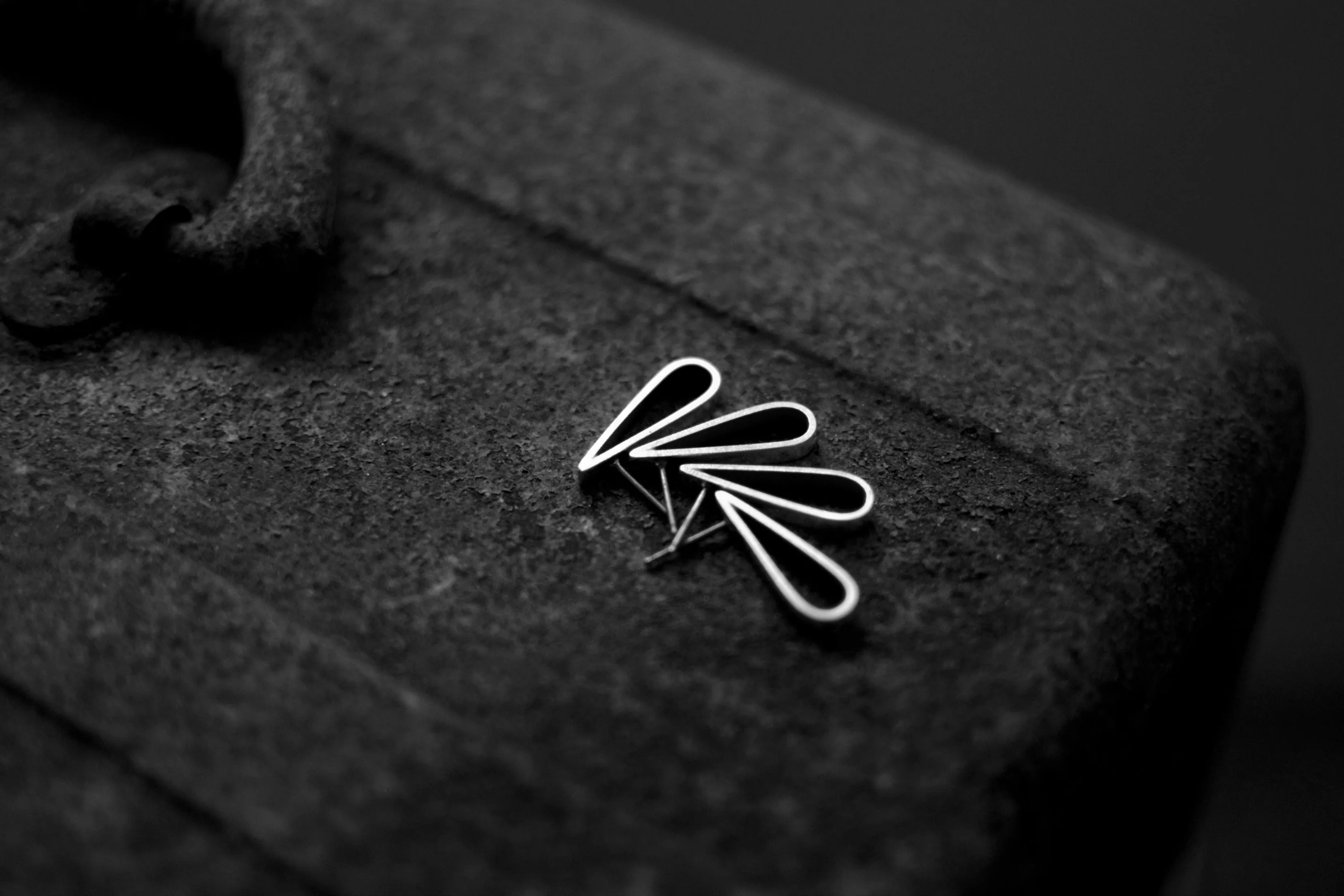 Petal Earrings - Silver Stud Earrings - Floral Earrings - Sterling Silver