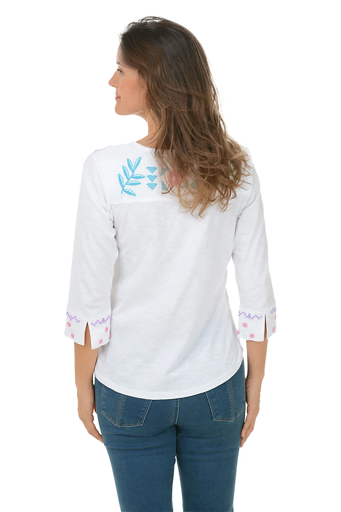 Petite Ginny Embroidered Knit Top