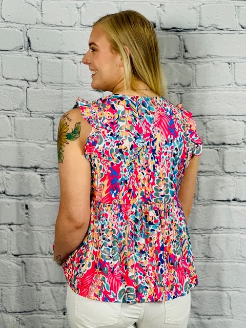 Picnics and Peonies Flutter Tank