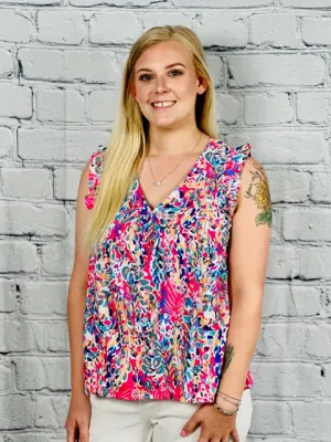 Picnics and Peonies Flutter Tank