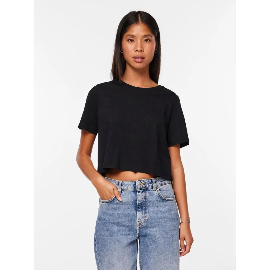 PIECES dame t-shirt PCSARA - Black
