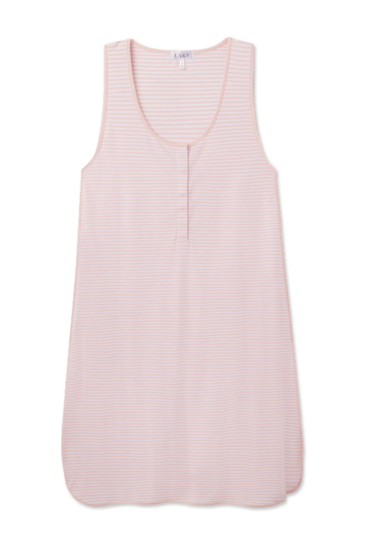 Pima Maternity Tank Gown in English Rose Stripe