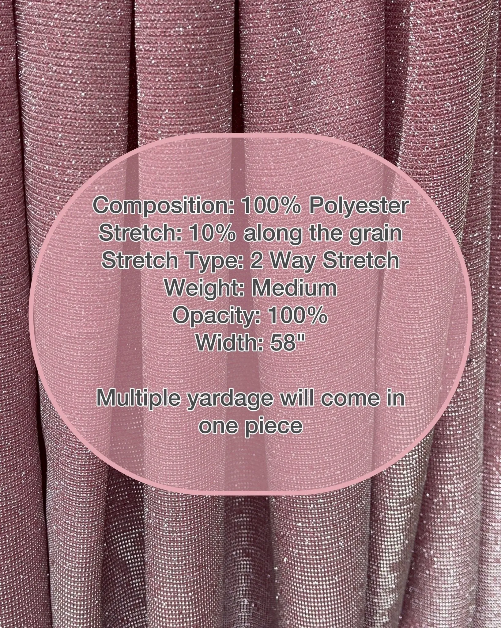 Pink Blush Lurex Glitter Fabric, Glimmer Pink Shimmer Fabric, Blush Pink Glitter Fabric for Dress, Blush Metallic Lurex