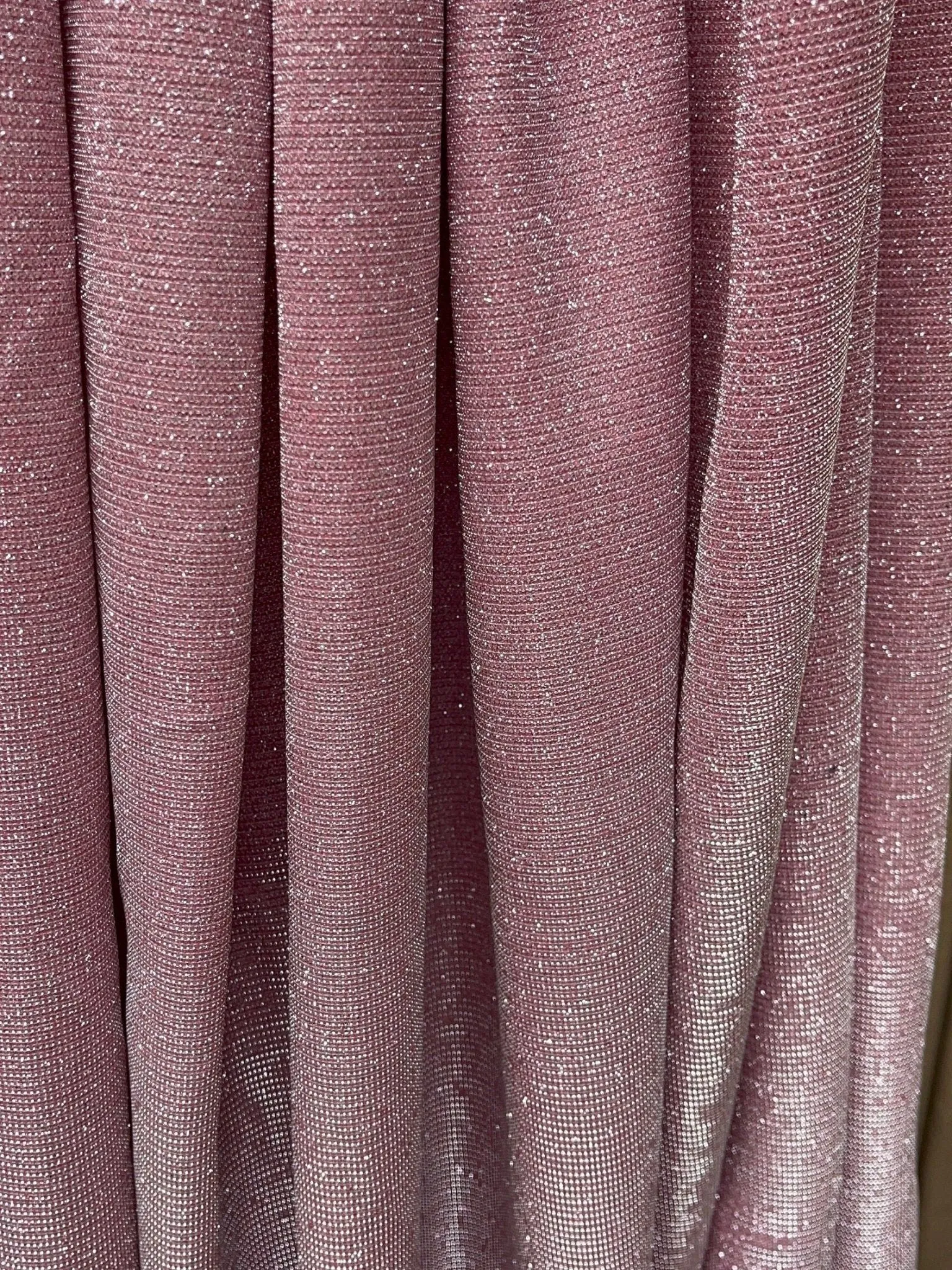 Pink Blush Lurex Glitter Fabric, Glimmer Pink Shimmer Fabric, Blush Pink Glitter Fabric for Dress, Blush Metallic Lurex