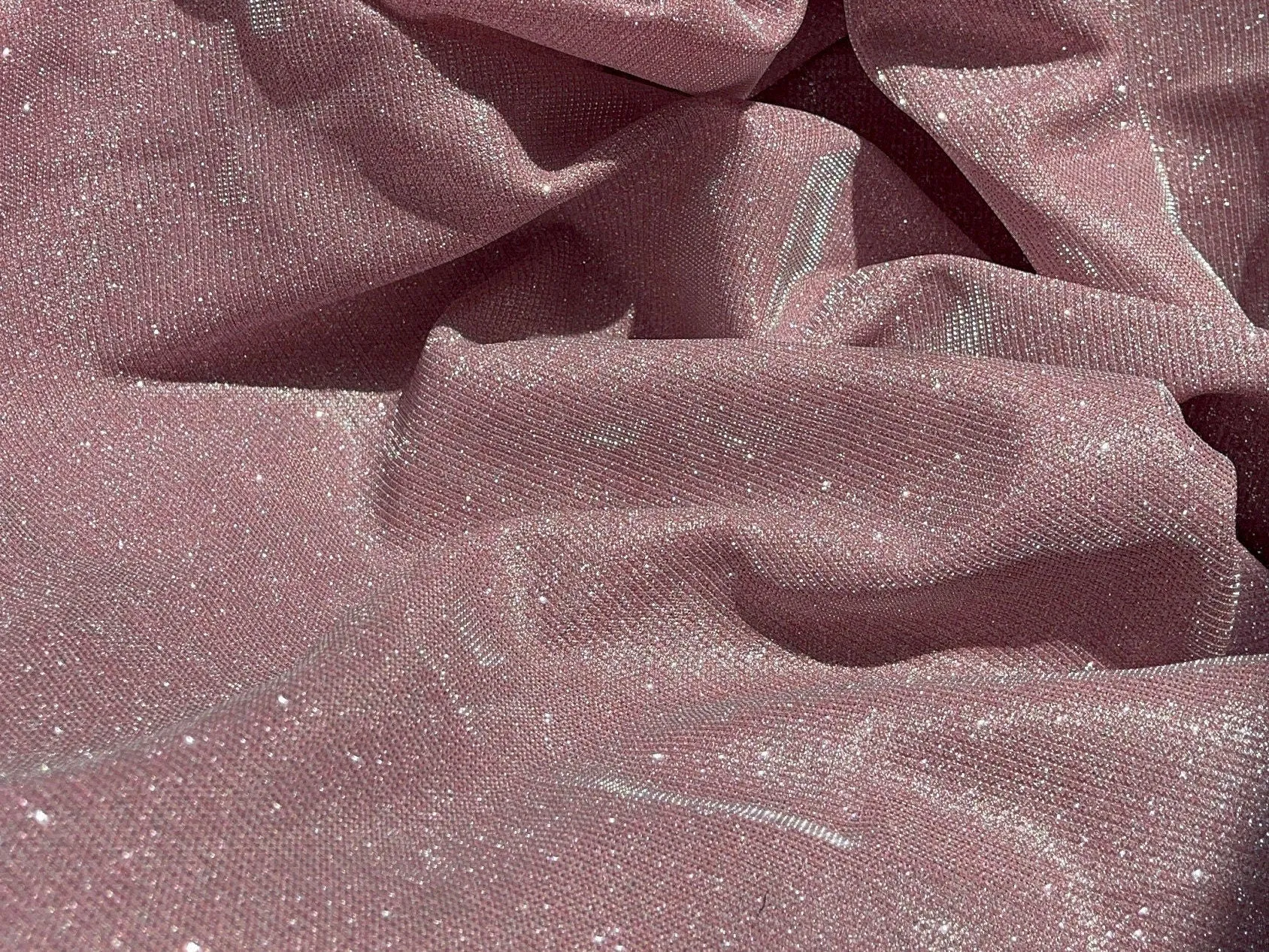 Pink Blush Lurex Glitter Fabric, Glimmer Pink Shimmer Fabric, Blush Pink Glitter Fabric for Dress, Blush Metallic Lurex
