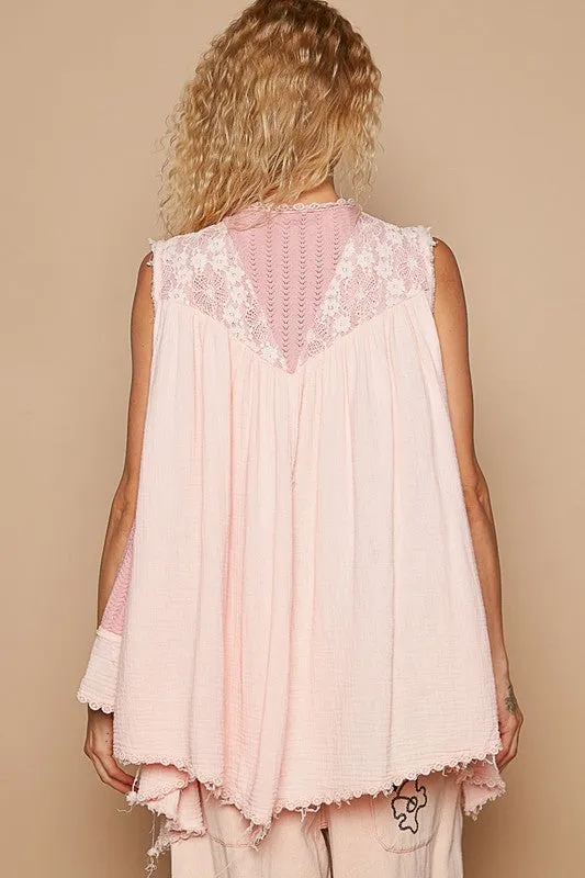 POL Pearly Decadence Top- Blush