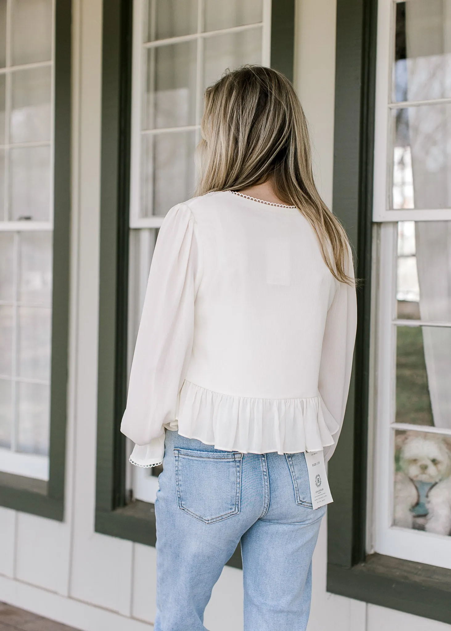 Precious Cream Detail Top