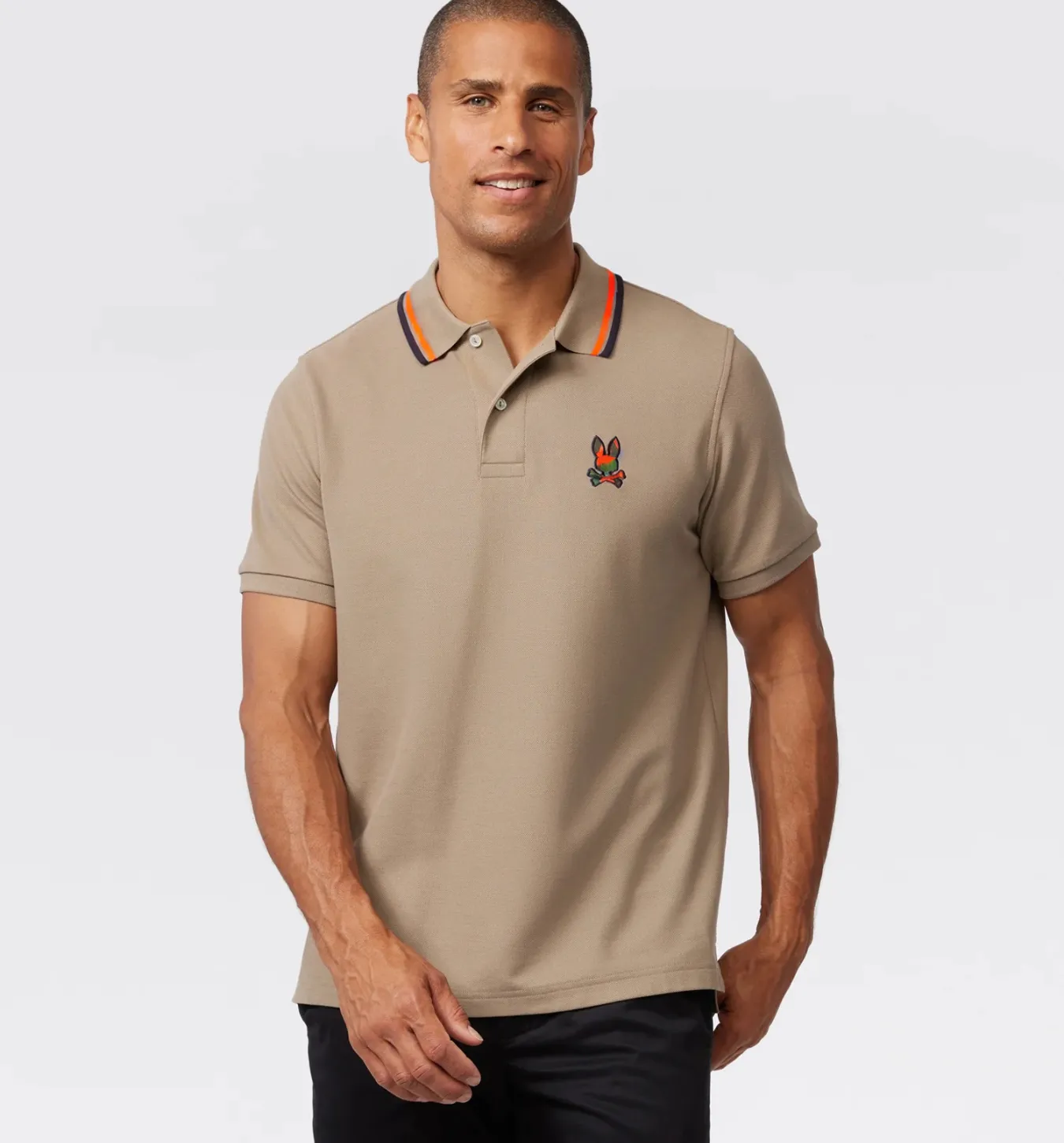 Psycho Bunny Plano Pique Polo - Antique Taupe