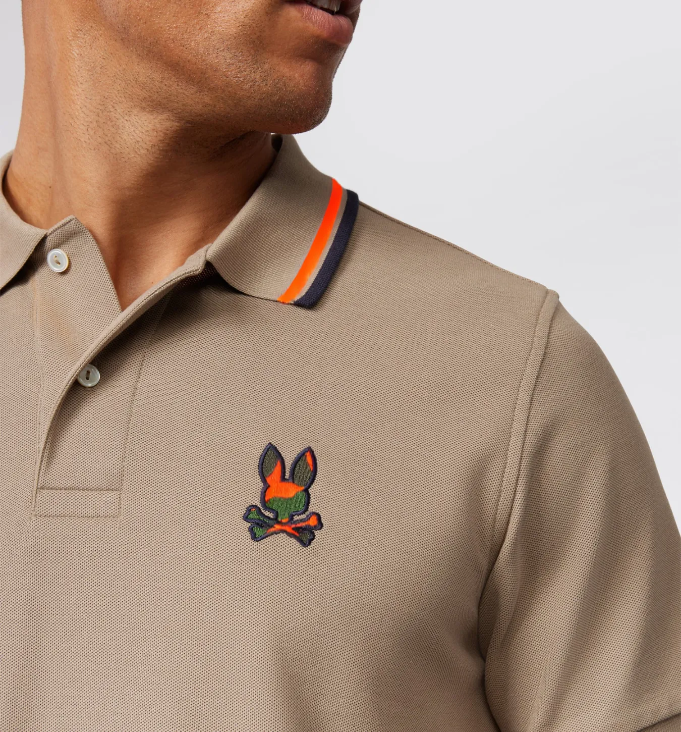 Psycho Bunny Plano Pique Polo - Antique Taupe