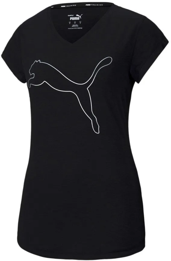 Puma Favourite Heather Cat Short Sleeve Womens Training Top - Black