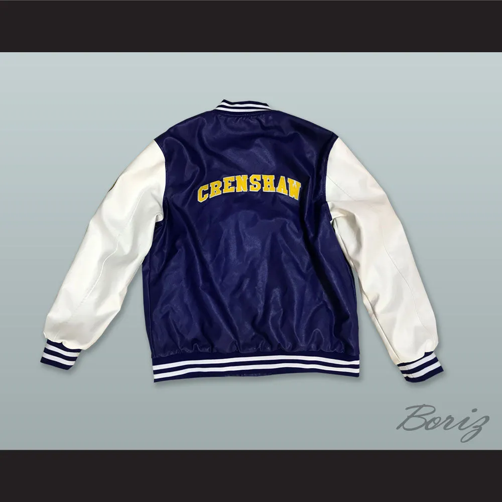 Quincy McCall 22 Crenshaw High School Class of 88 Blue and White Lab Leather Varsity Letterman Jacket