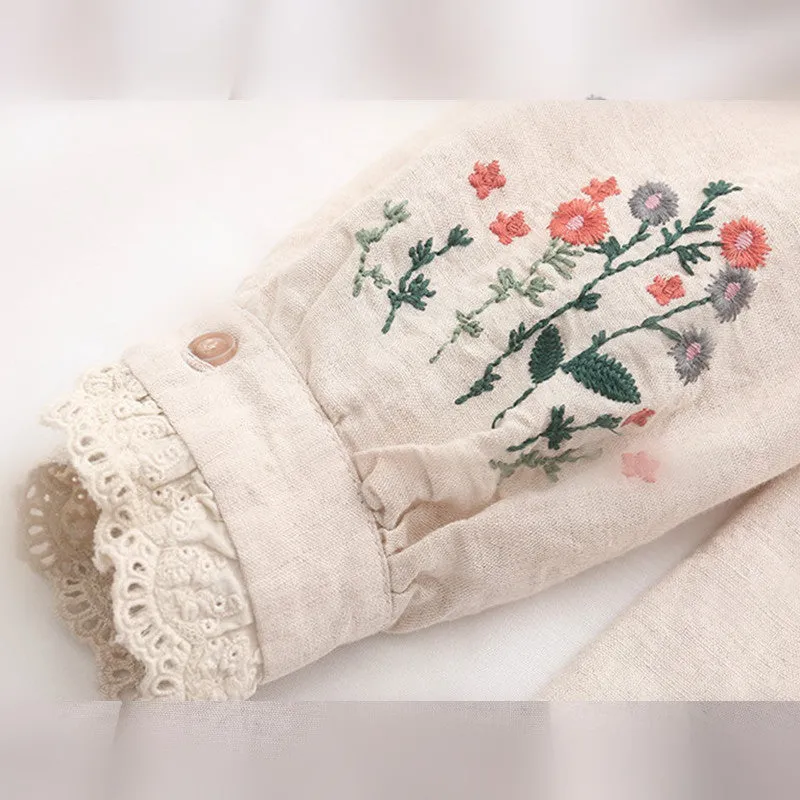 "SIMPLE LACE EMBROIDERED" SHIRT N040705