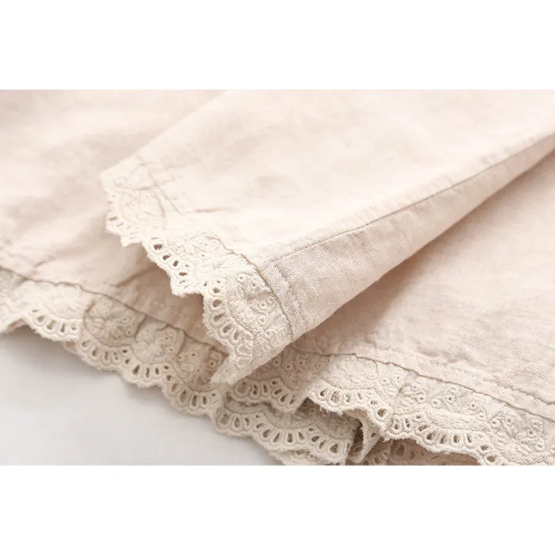 "SIMPLE LACE EMBROIDERED" SHIRT N040705