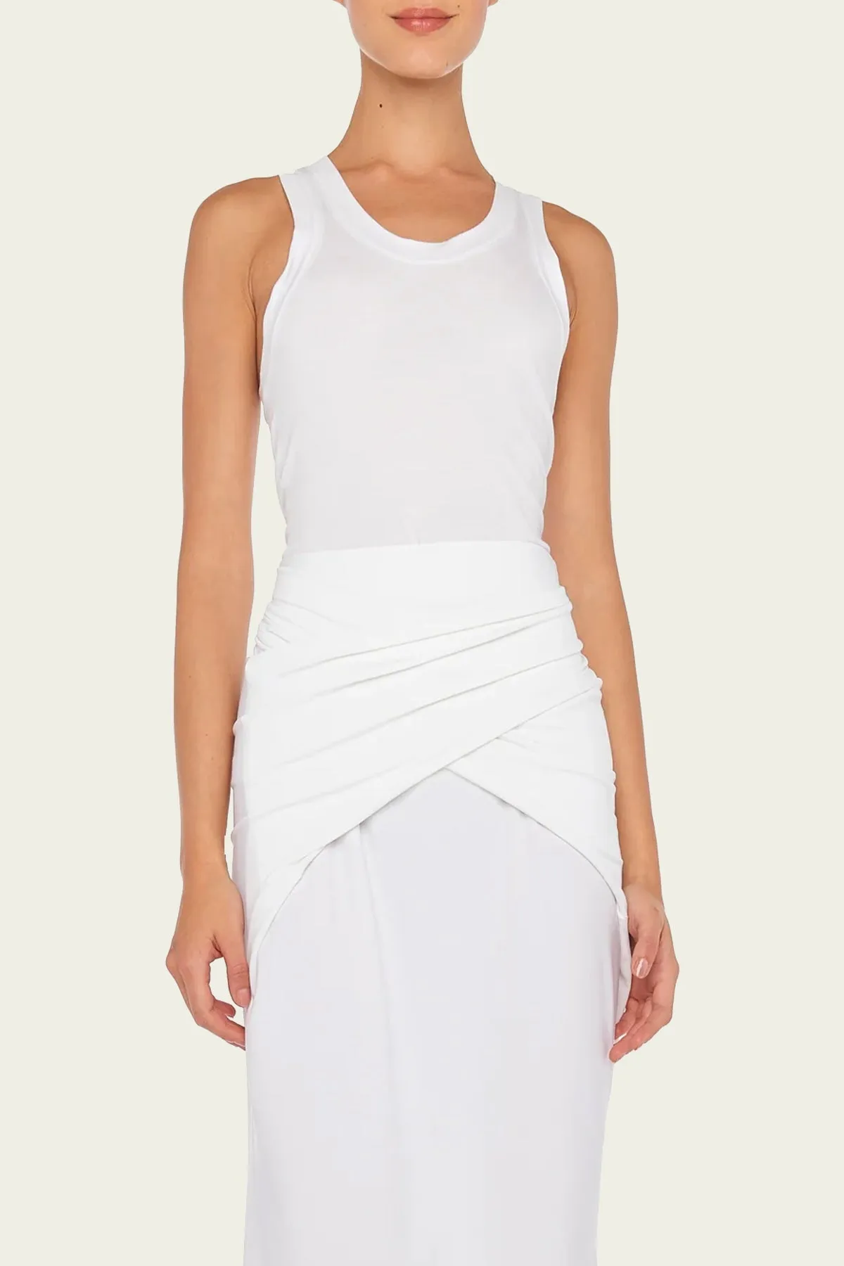 Racer Tee in Snow White