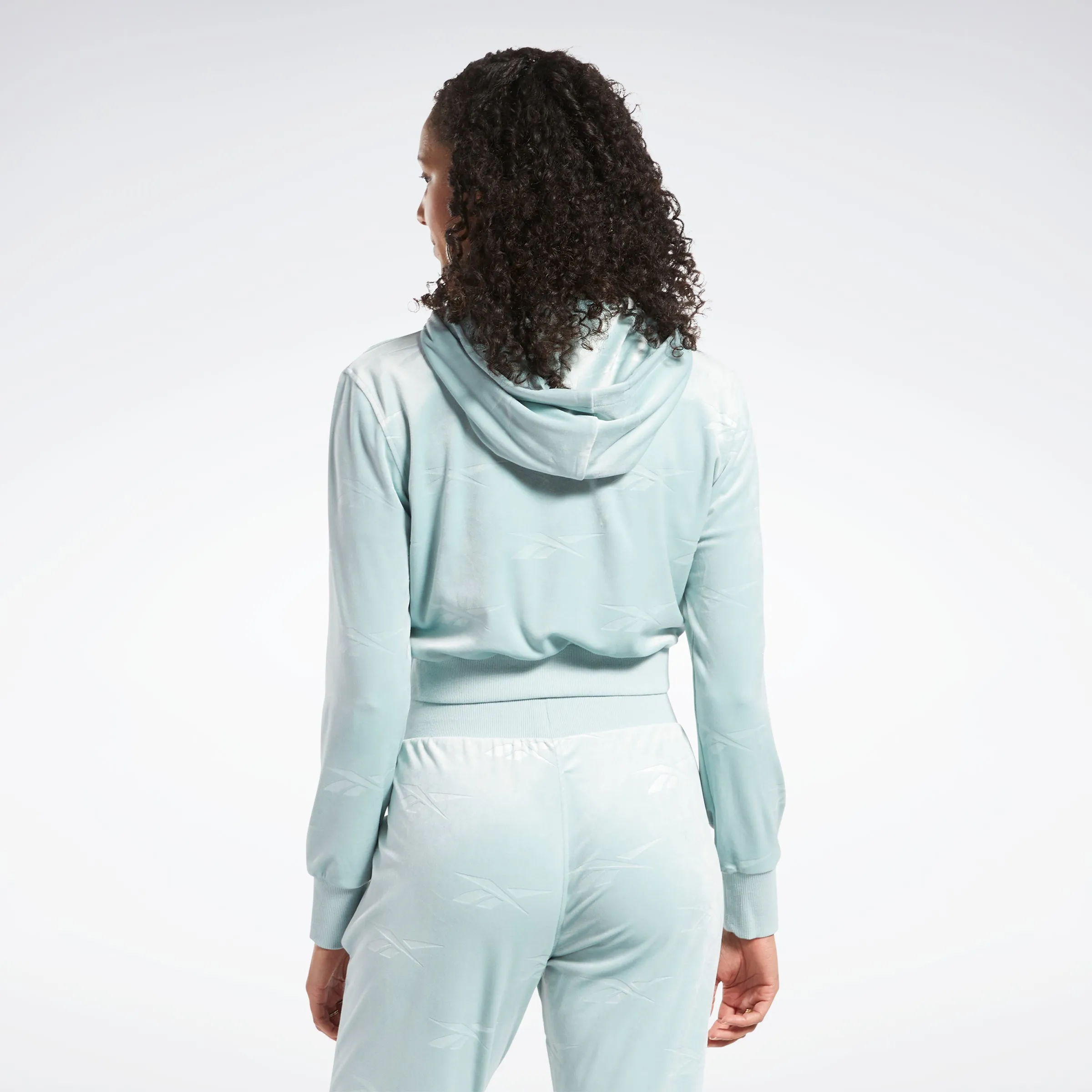 Reebok Apparel Women Classics Energy Q4 Velour Zip-Up Sweatshirt Seagry