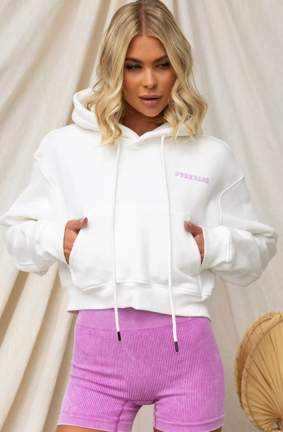 Relax Cropped Hoodie - Purple Haze