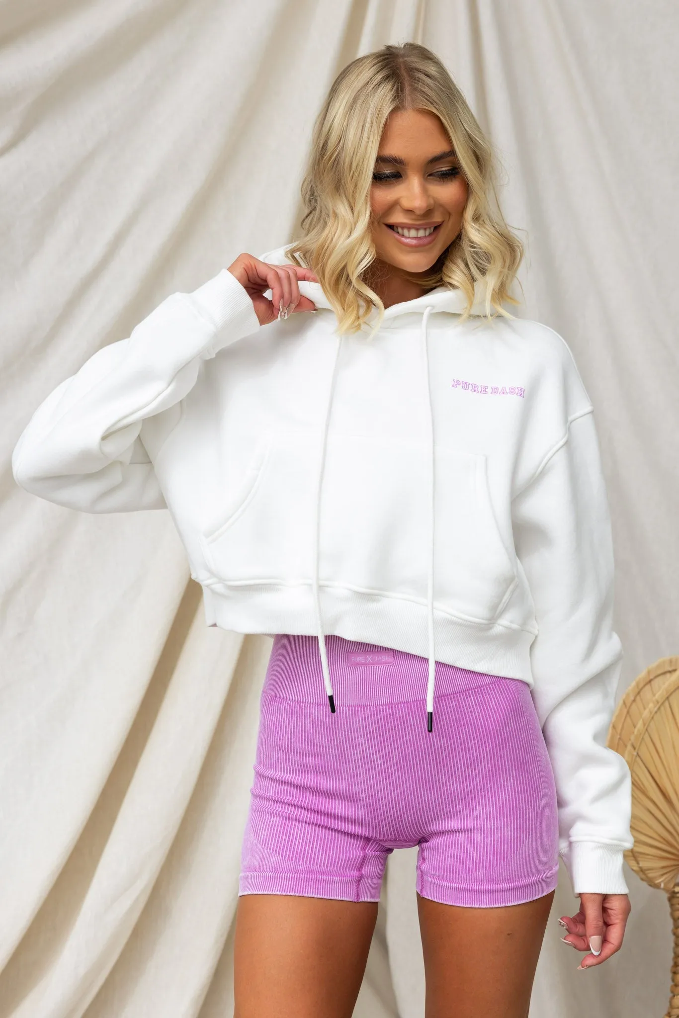 Relax Cropped Hoodie - Purple Haze