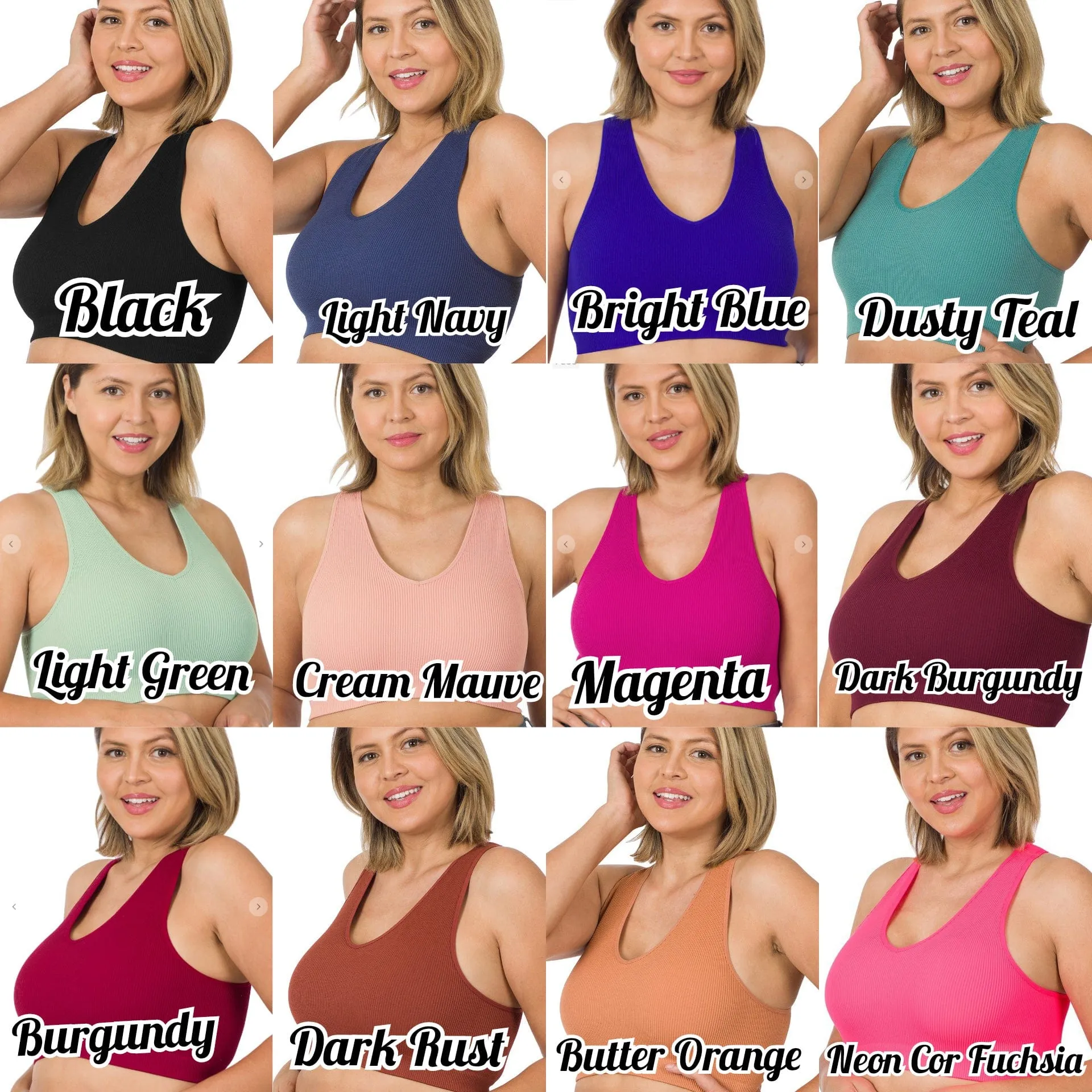 Remy Ribbed V-Neck Brami/Bralette (LOTS OF COLORS!)