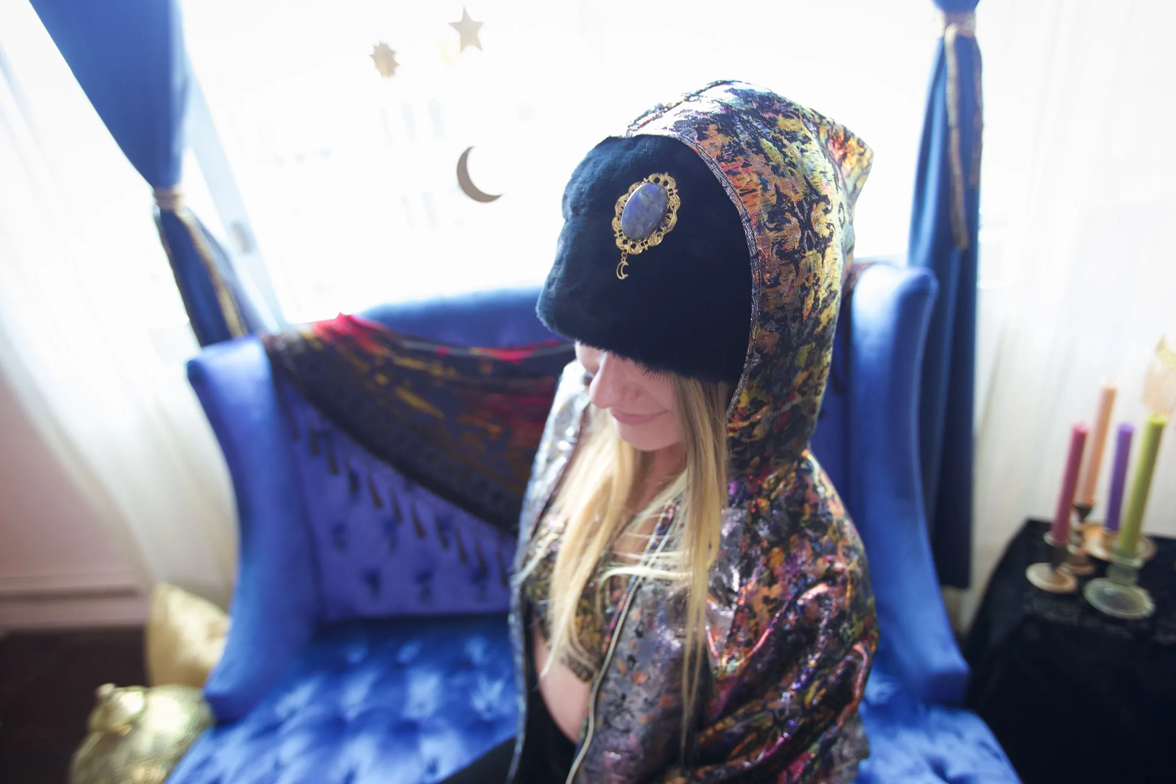 RESTOCK COMING Reversible Dark Iridescent Metallic Jacket with Hood