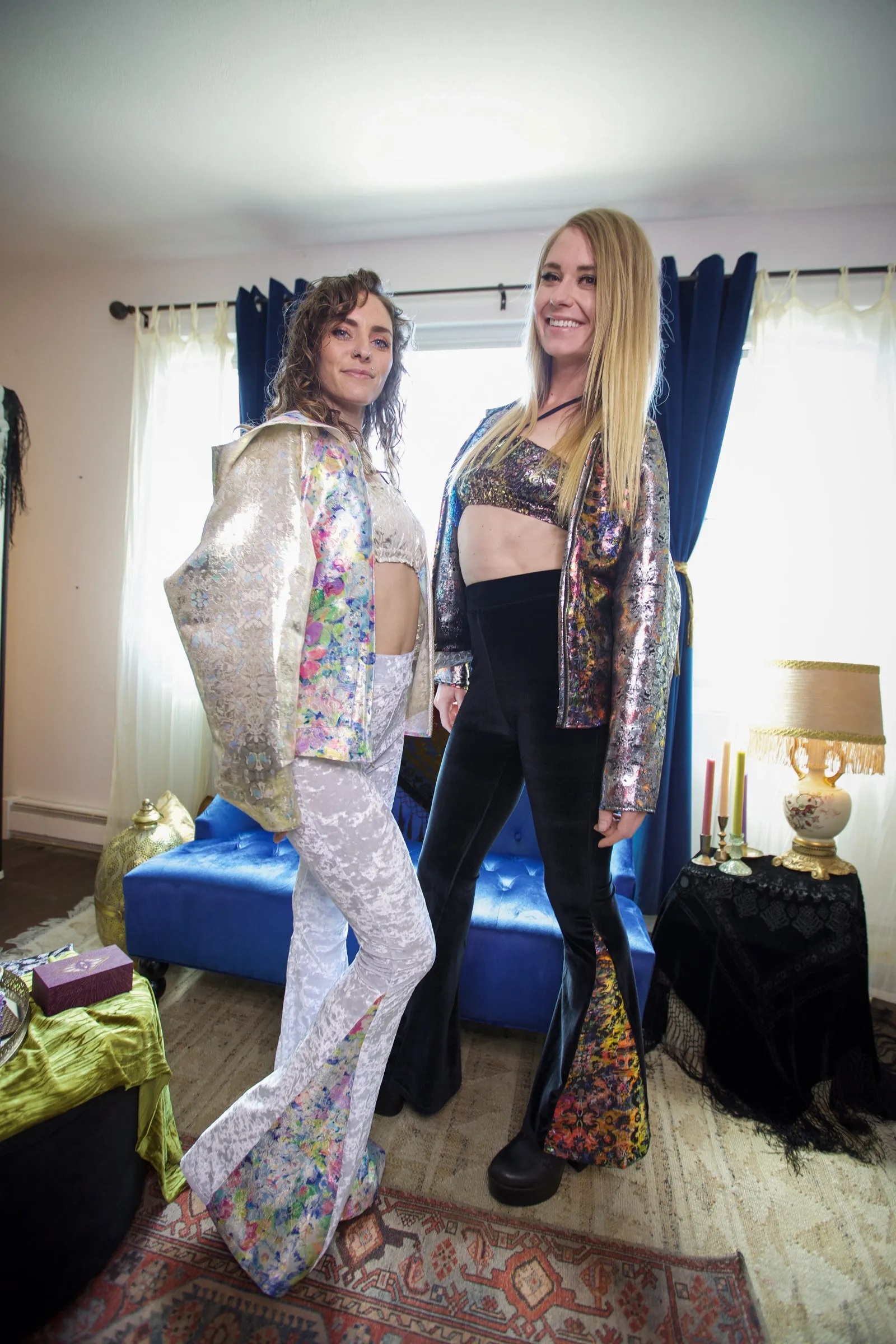 RESTOCK COMING Reversible Light Iridescent Metallic Jacket with Hood