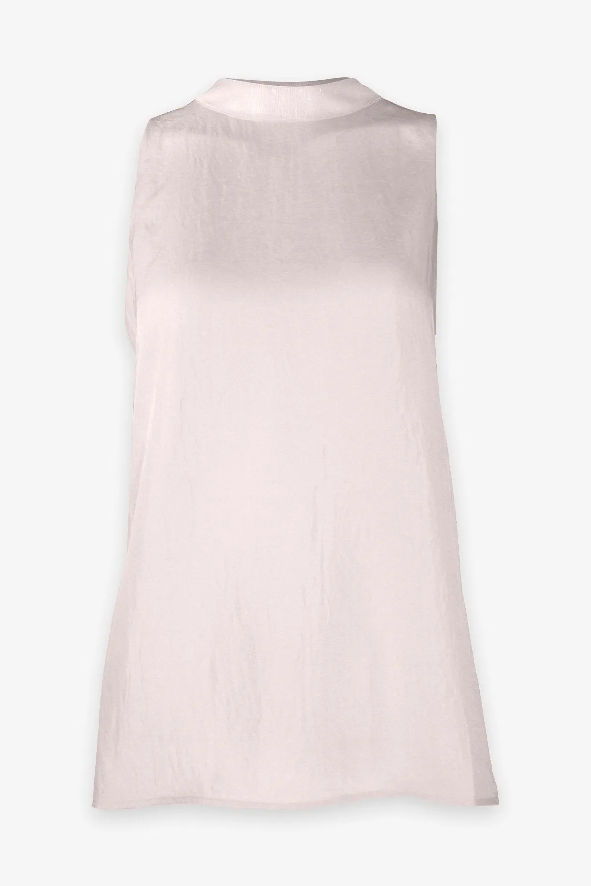 Rib Trim Tank in Pale Rose Water