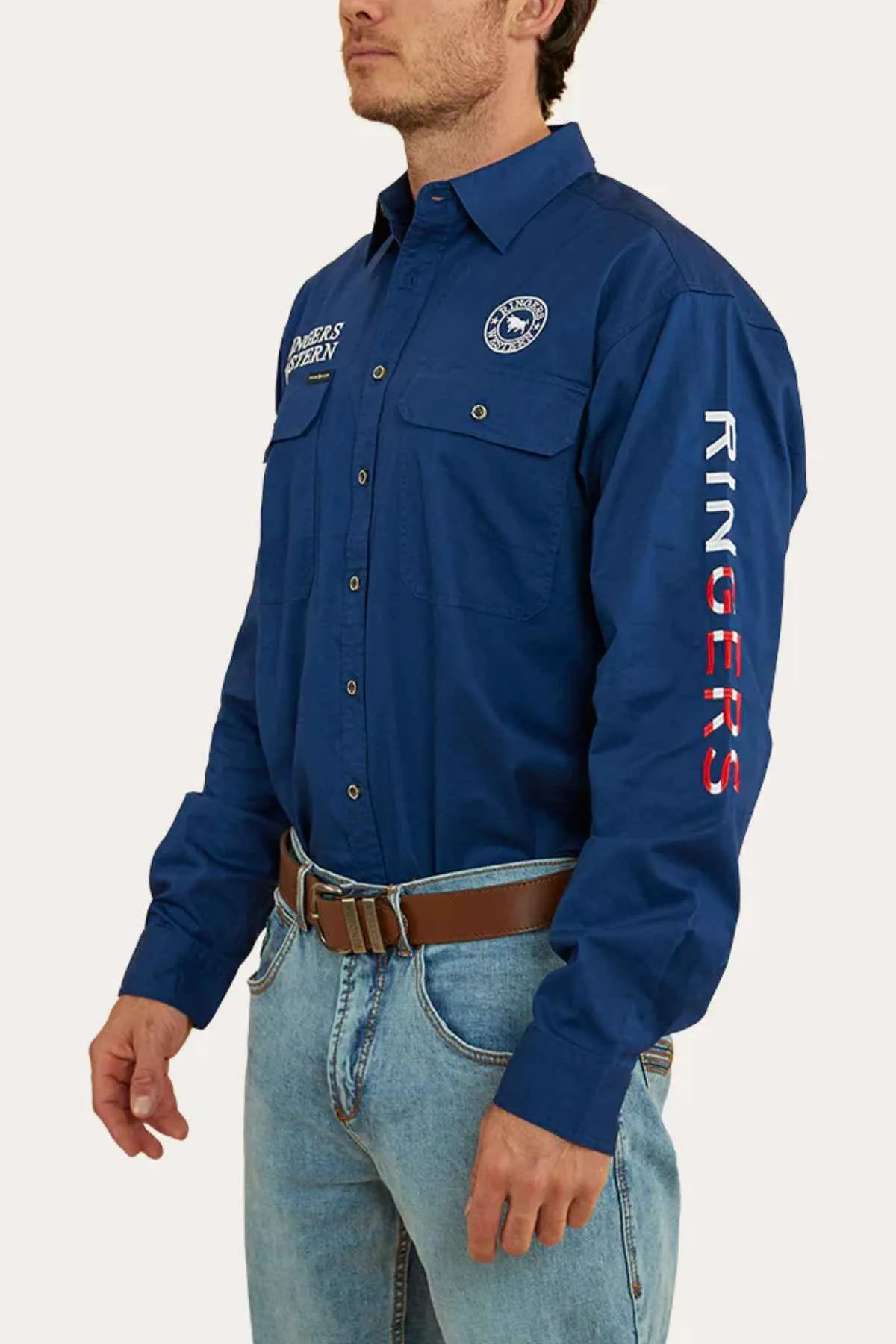 Ringers Western Hawkeye Flag Embroidered Shirt