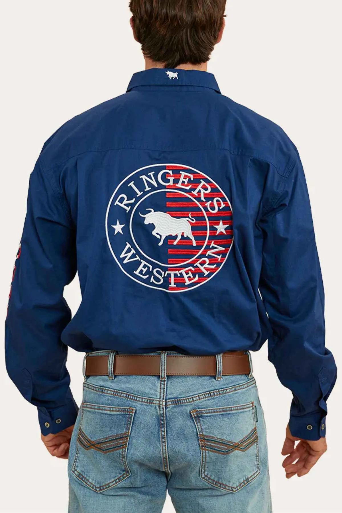 Ringers Western Hawkeye Flag Embroidered Shirt