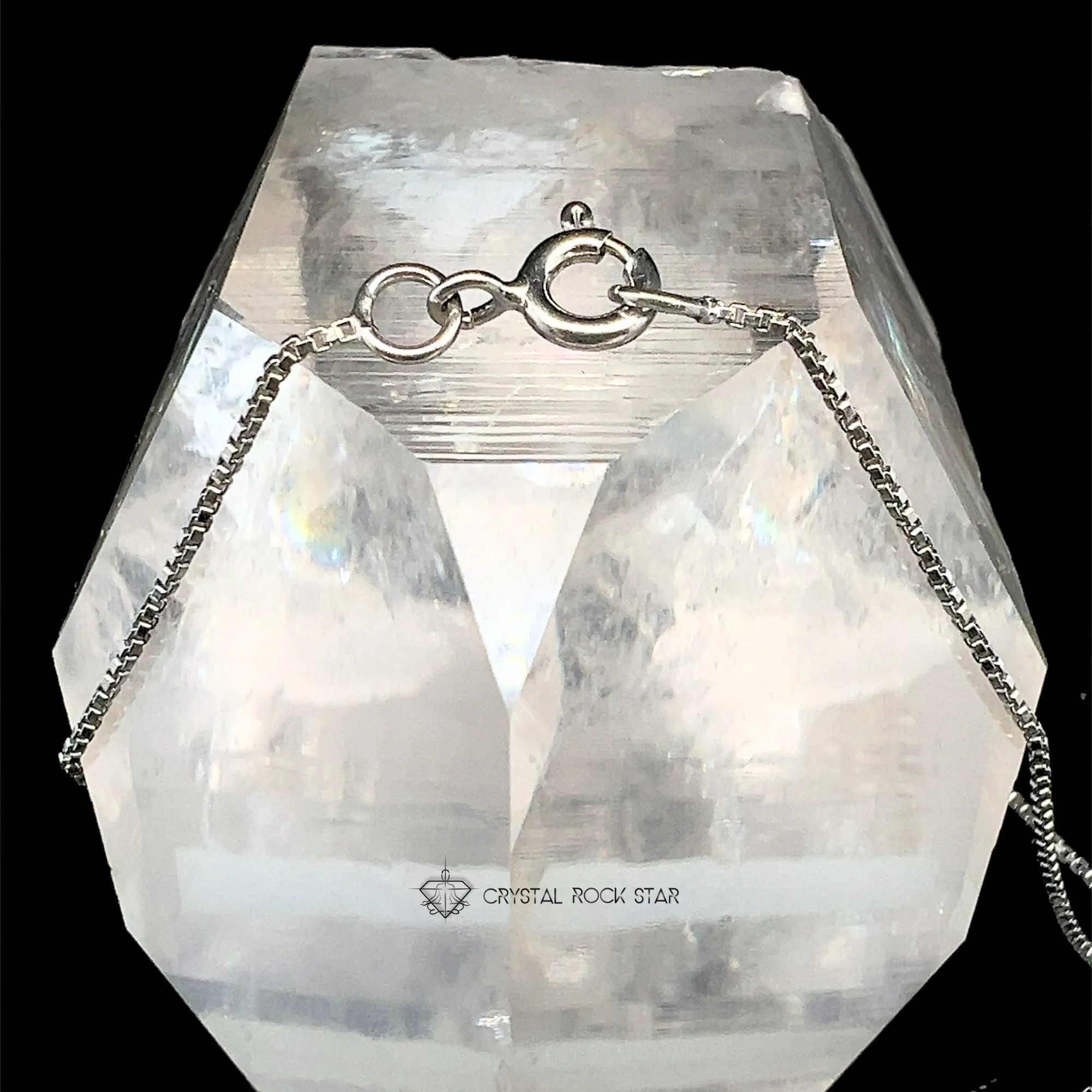 Ruby Sparkle Wand Sterling Silver Necklace