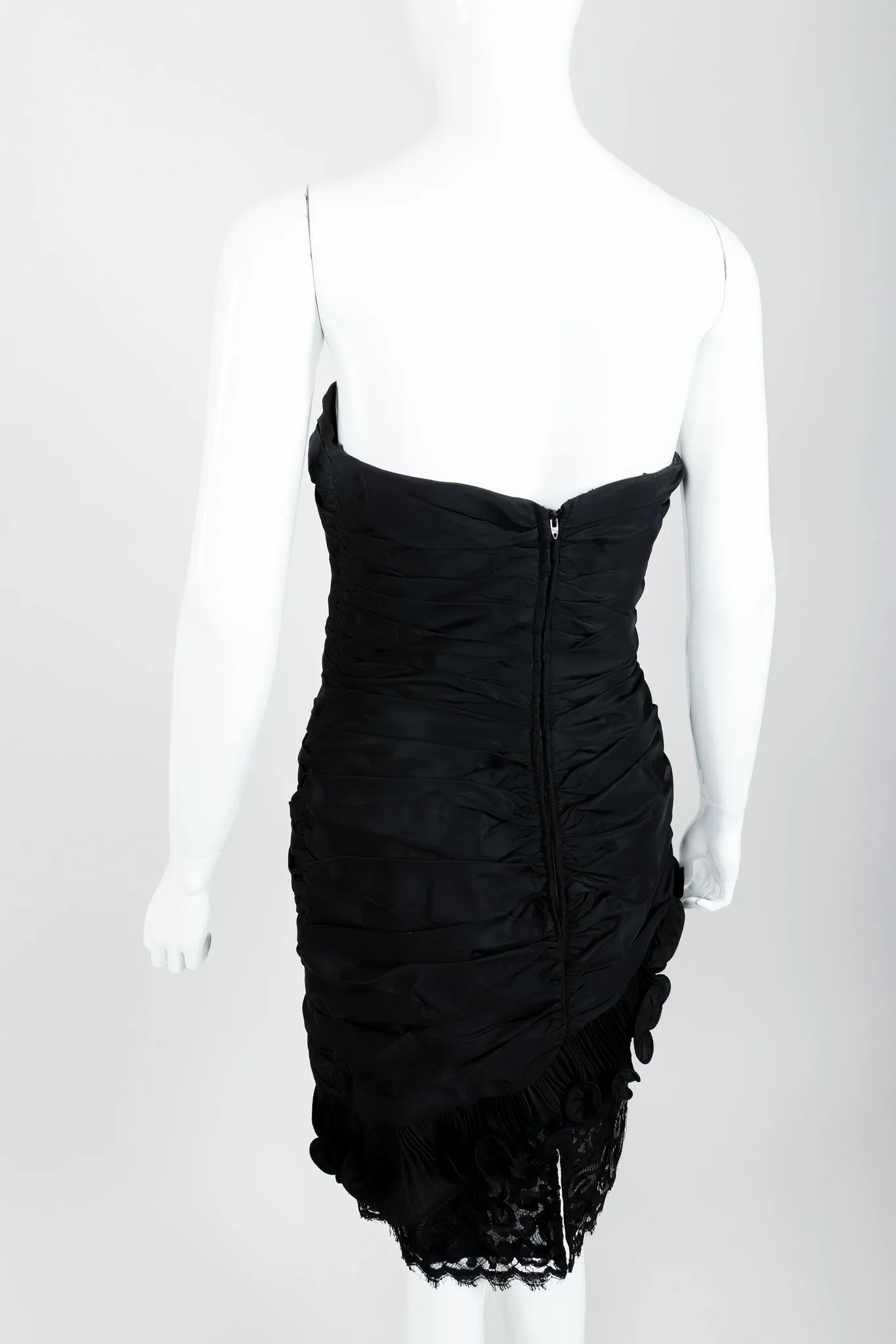 Ruched Flower Cocktail Dress