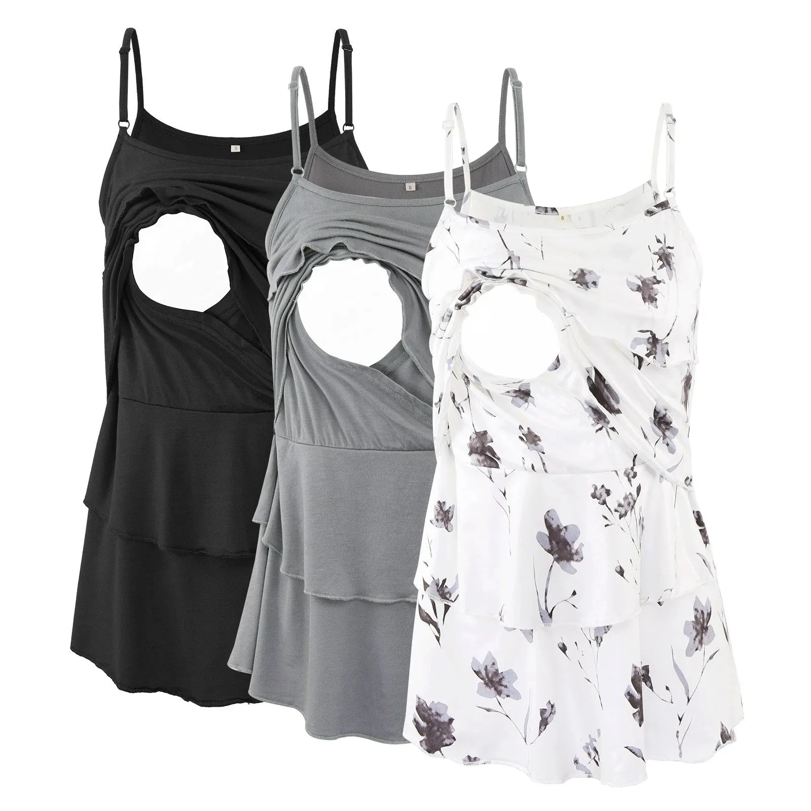 Ruffled Nursing Tanks