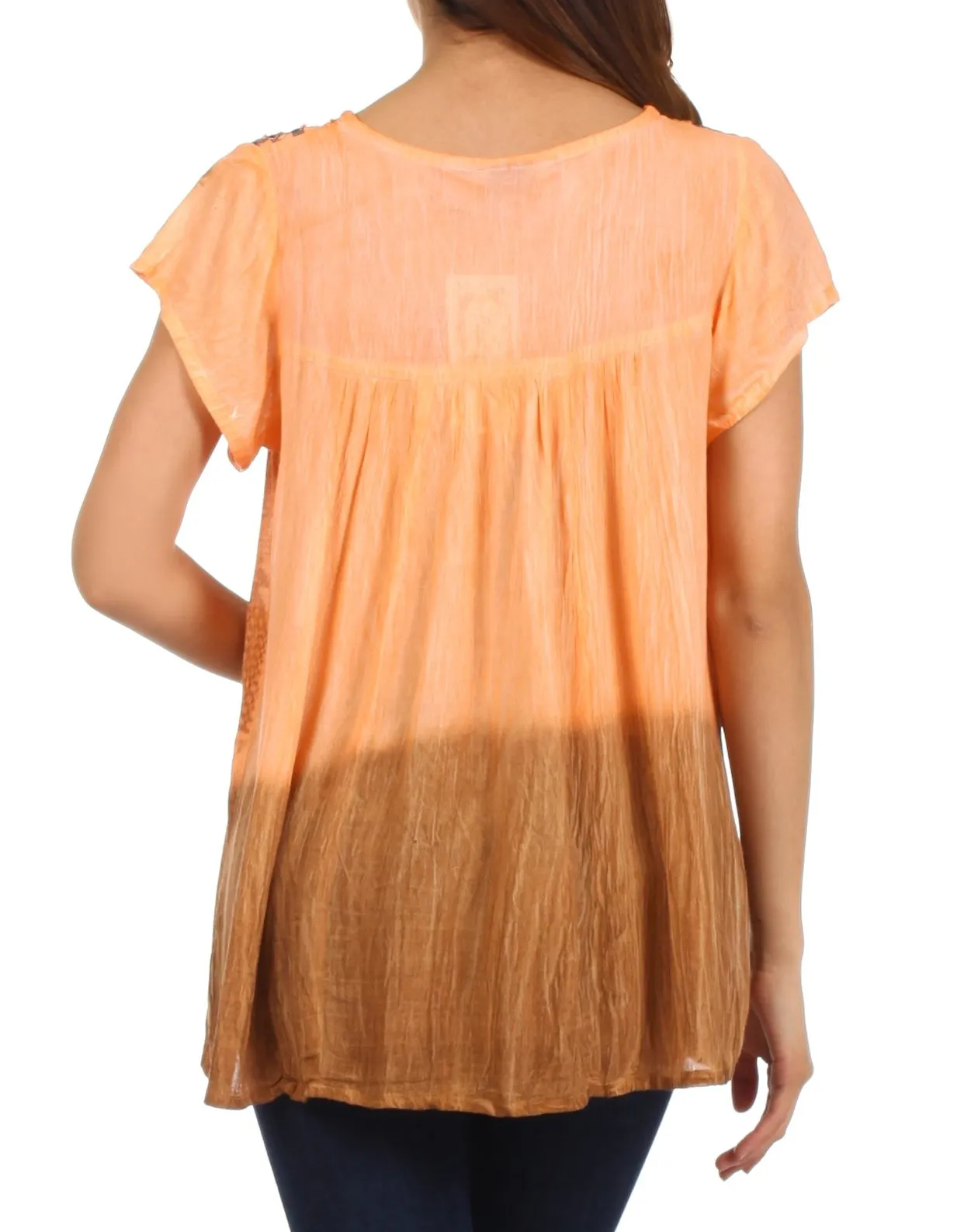 Sakkas Lisa Embroidered Ombre Blouse