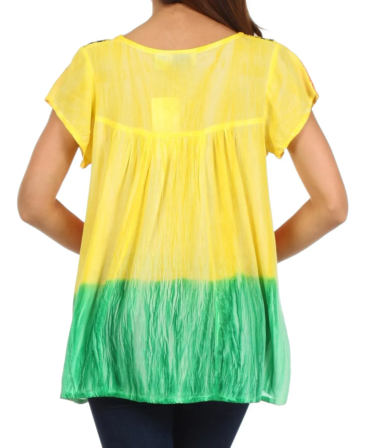Sakkas Lisa Embroidered Ombre Blouse