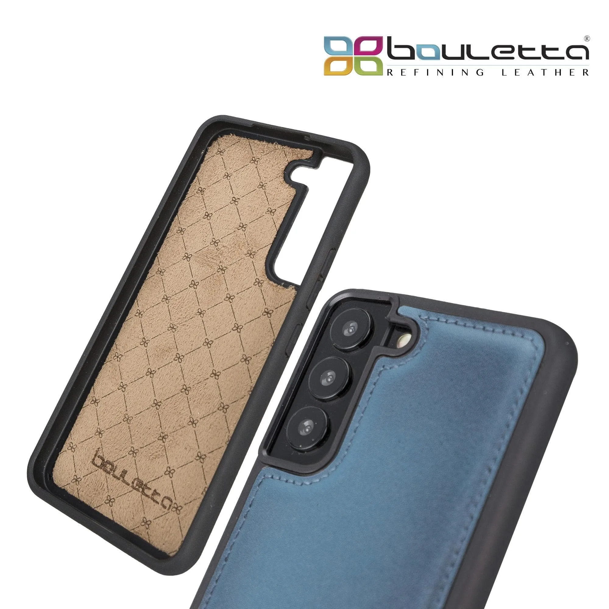 Samsung Galaxy S22 Series Genuine Leather Slim Back Cover Case with Card Holders