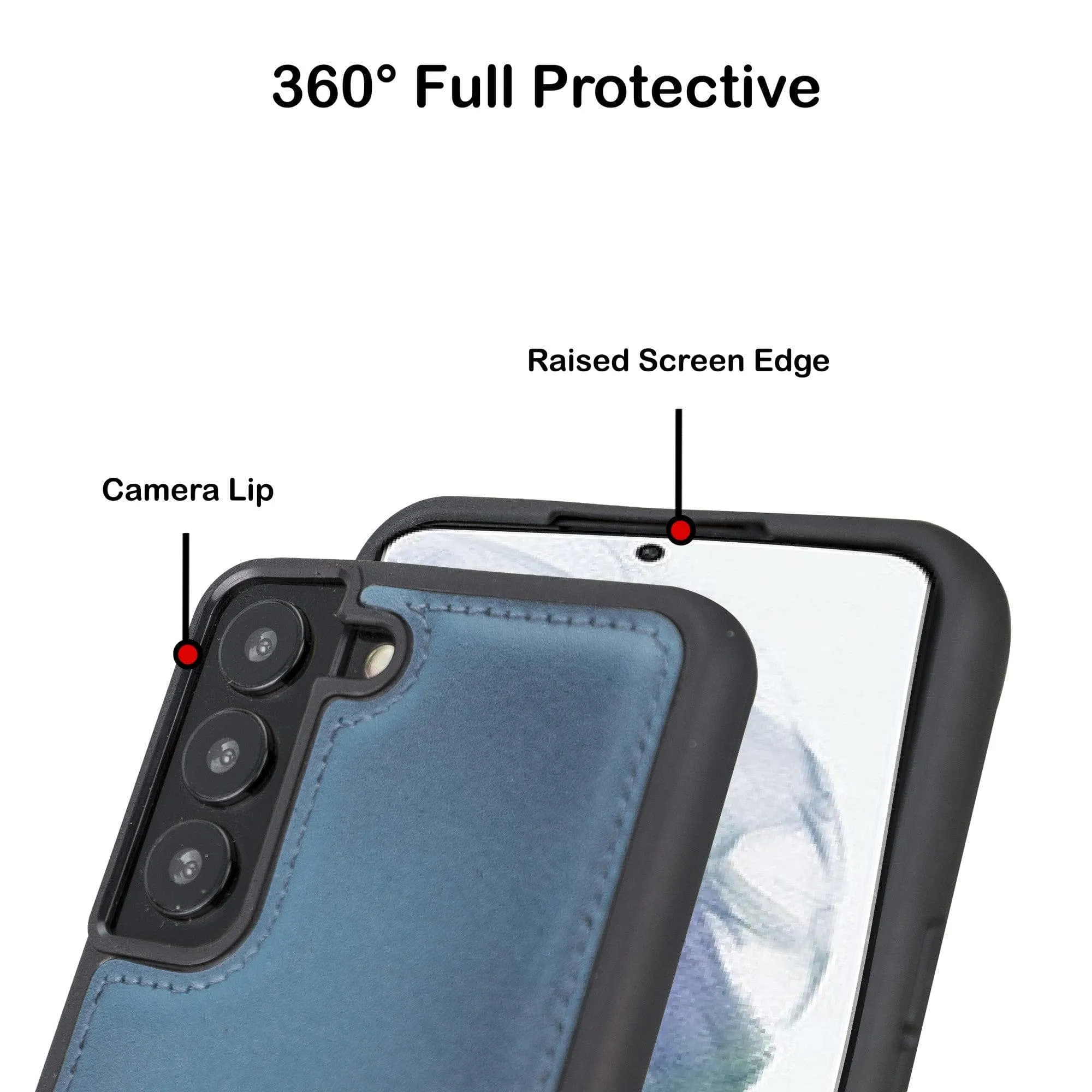 Samsung Galaxy S22 Series Genuine Leather Slim Back Cover Case with Card Holders