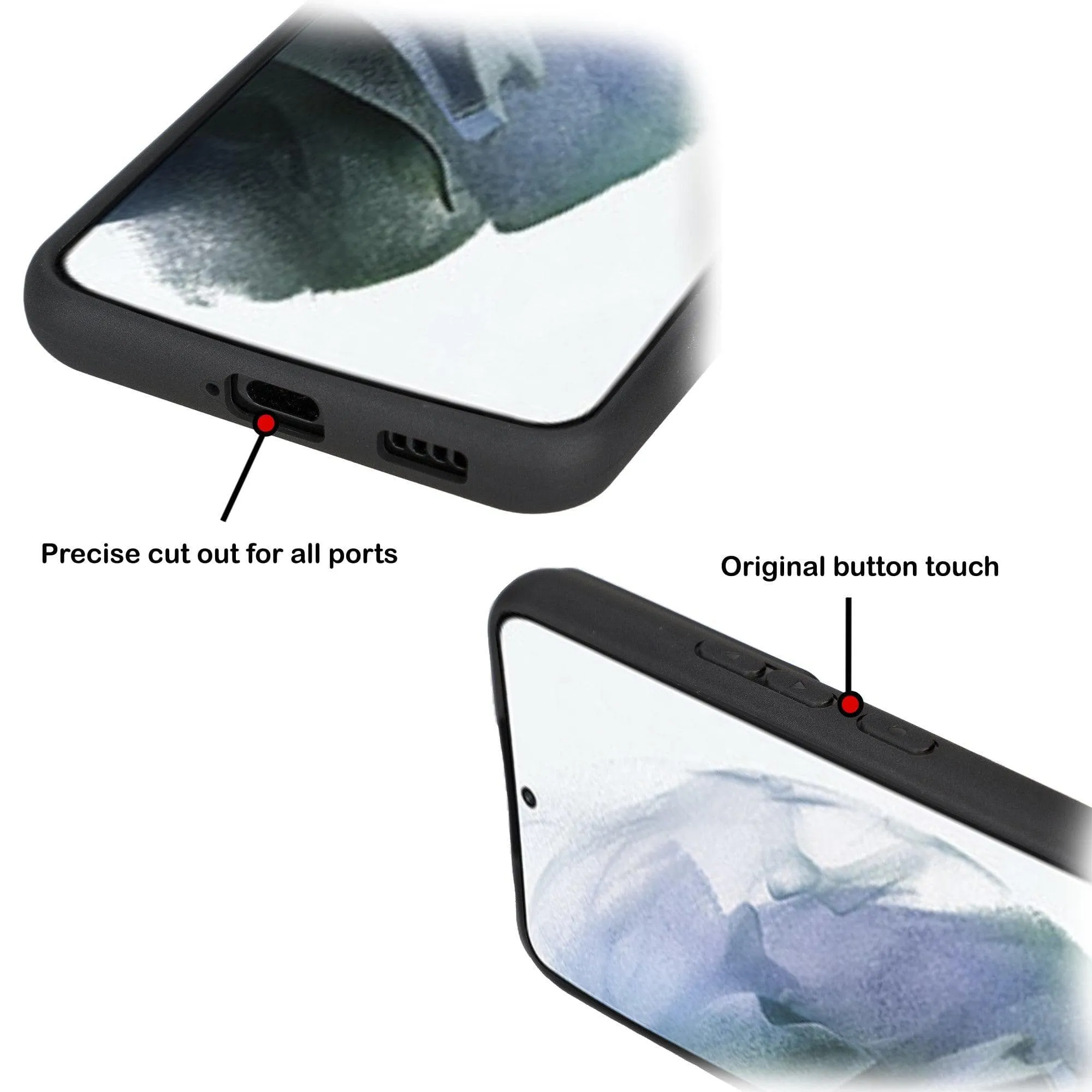 Samsung Galaxy S22 Series Genuine Leather Slim Back Cover Case with Card Holders