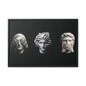 See No Evil, Hear No Evil, Speak No Evil Canvas & Frame