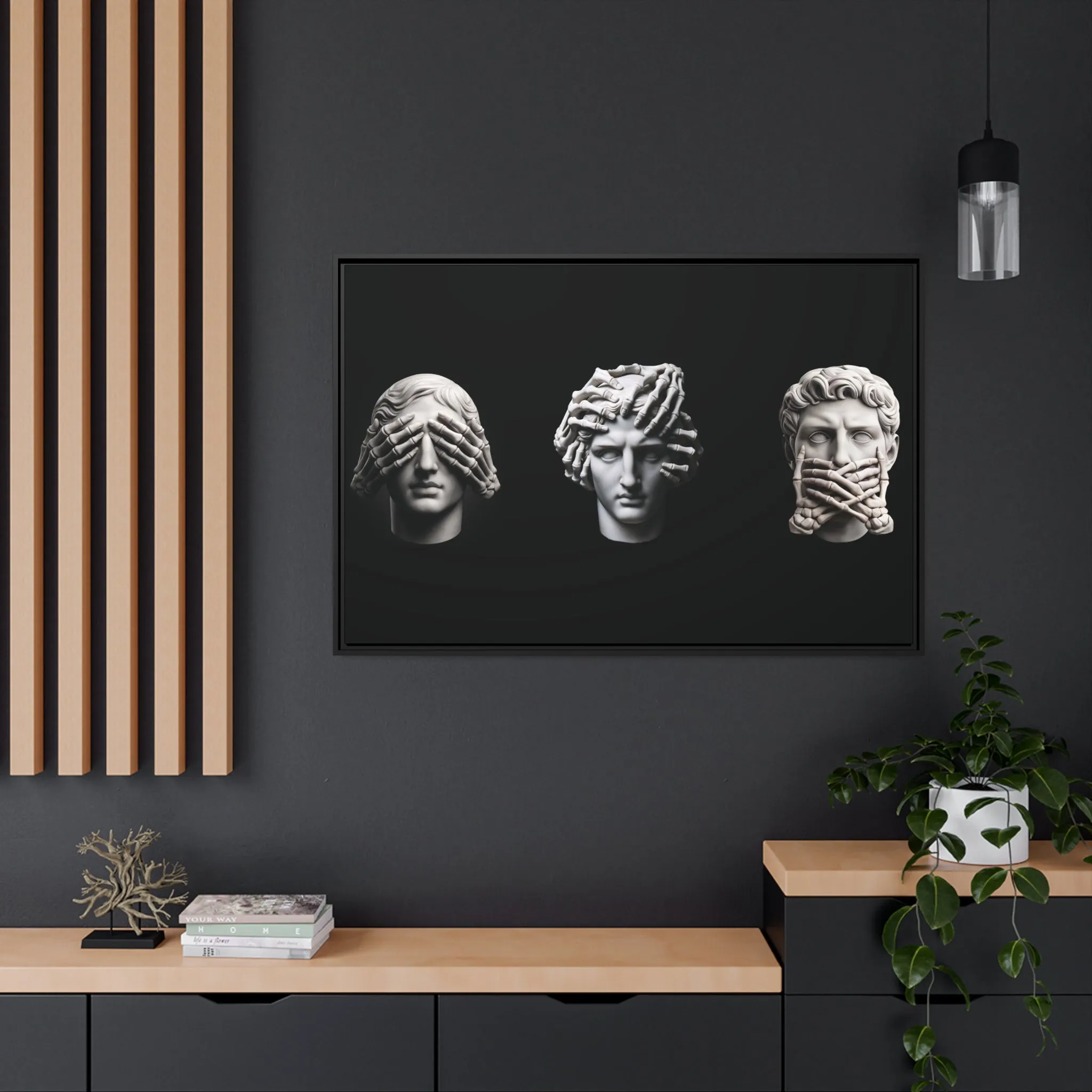 See No Evil, Hear No Evil, Speak No Evil Canvas & Frame