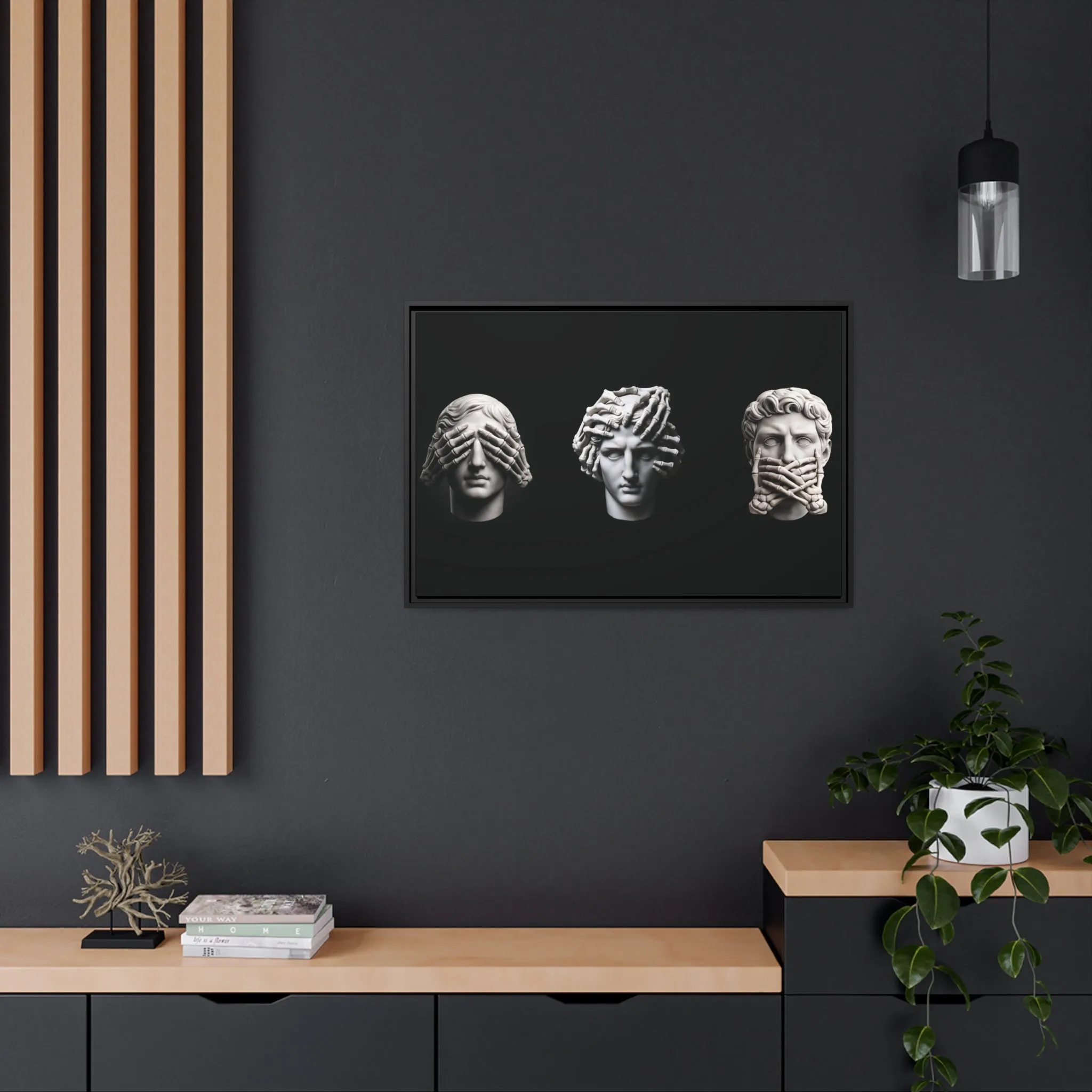 See No Evil, Hear No Evil, Speak No Evil Canvas & Frame