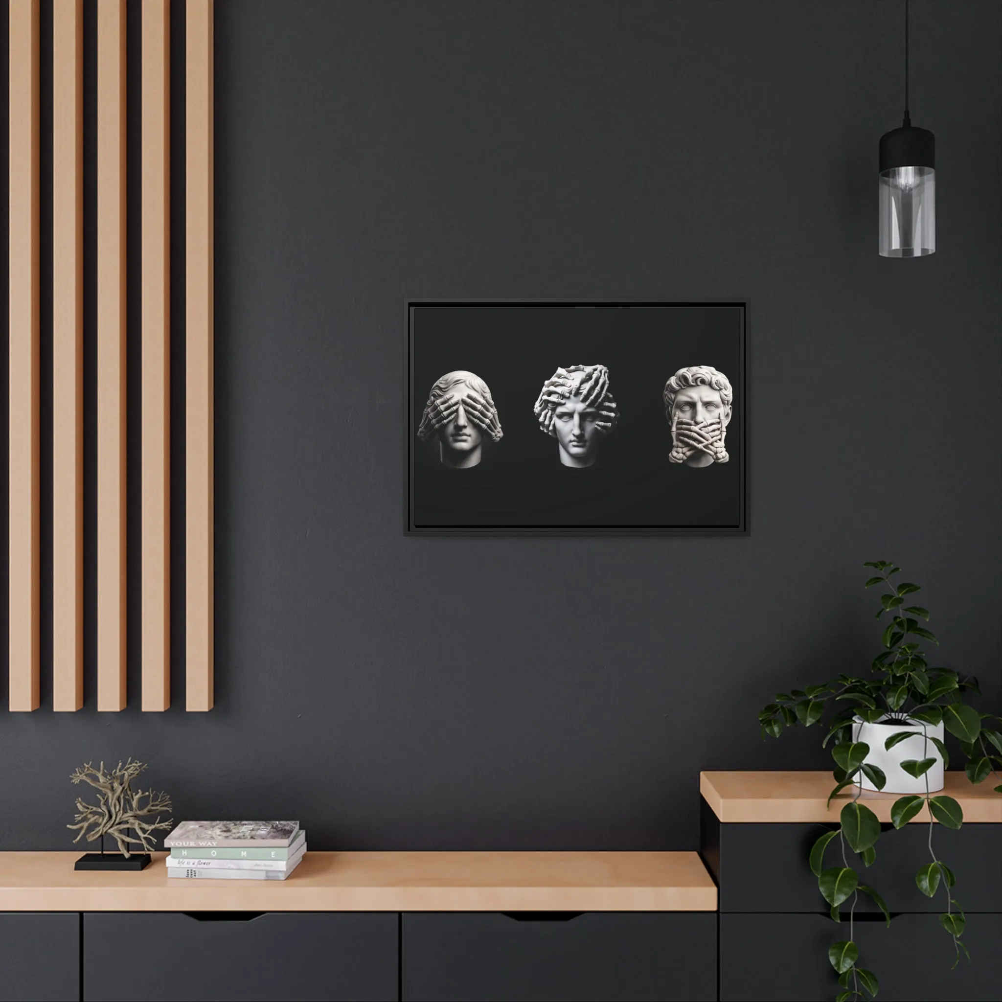 See No Evil, Hear No Evil, Speak No Evil Canvas & Frame