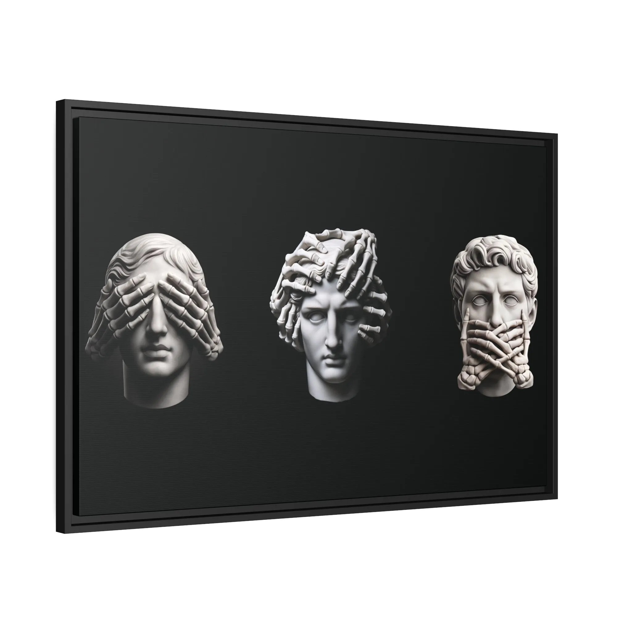 See No Evil, Hear No Evil, Speak No Evil Canvas & Frame
